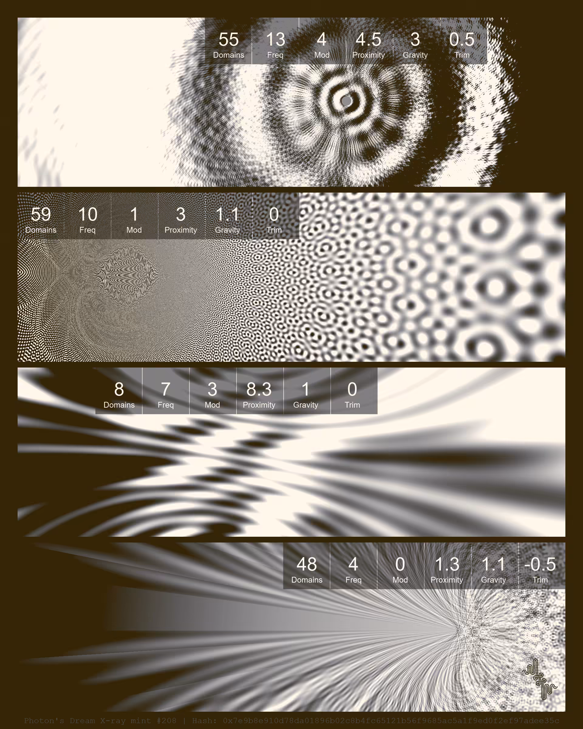 Photon's Dream X-rays by Harvey Rayner: Photon's Dream X-ray mint#208