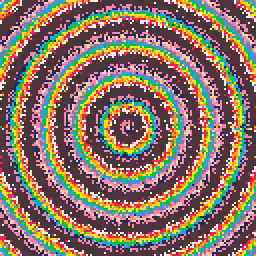 Pixel rainbow illustration #2