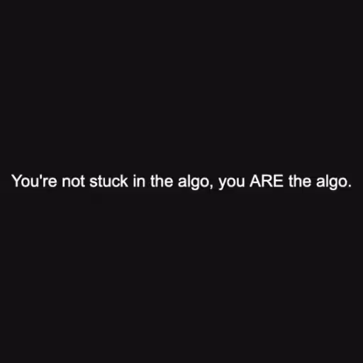 You're not stuck in ...