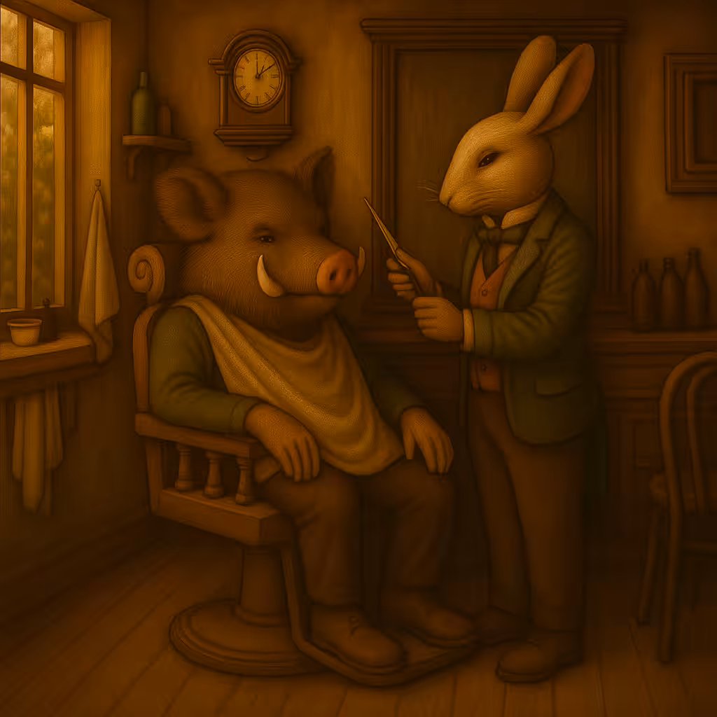 Hyrcanian Forest Barbershop Mr Rabbit