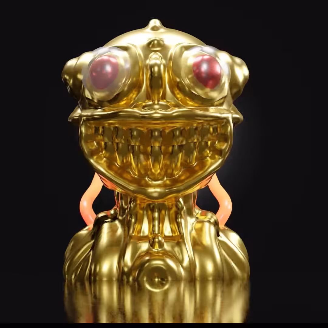 "THE TINKER"- Gold Statue