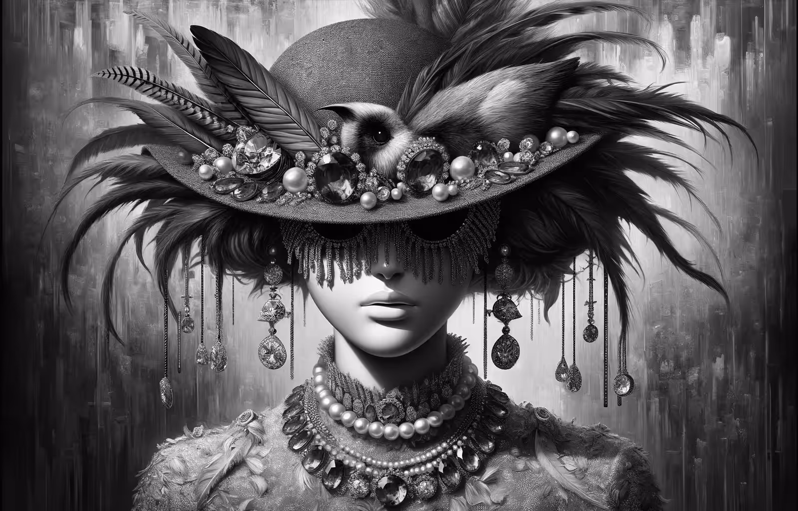 Jeweled Hat Woman