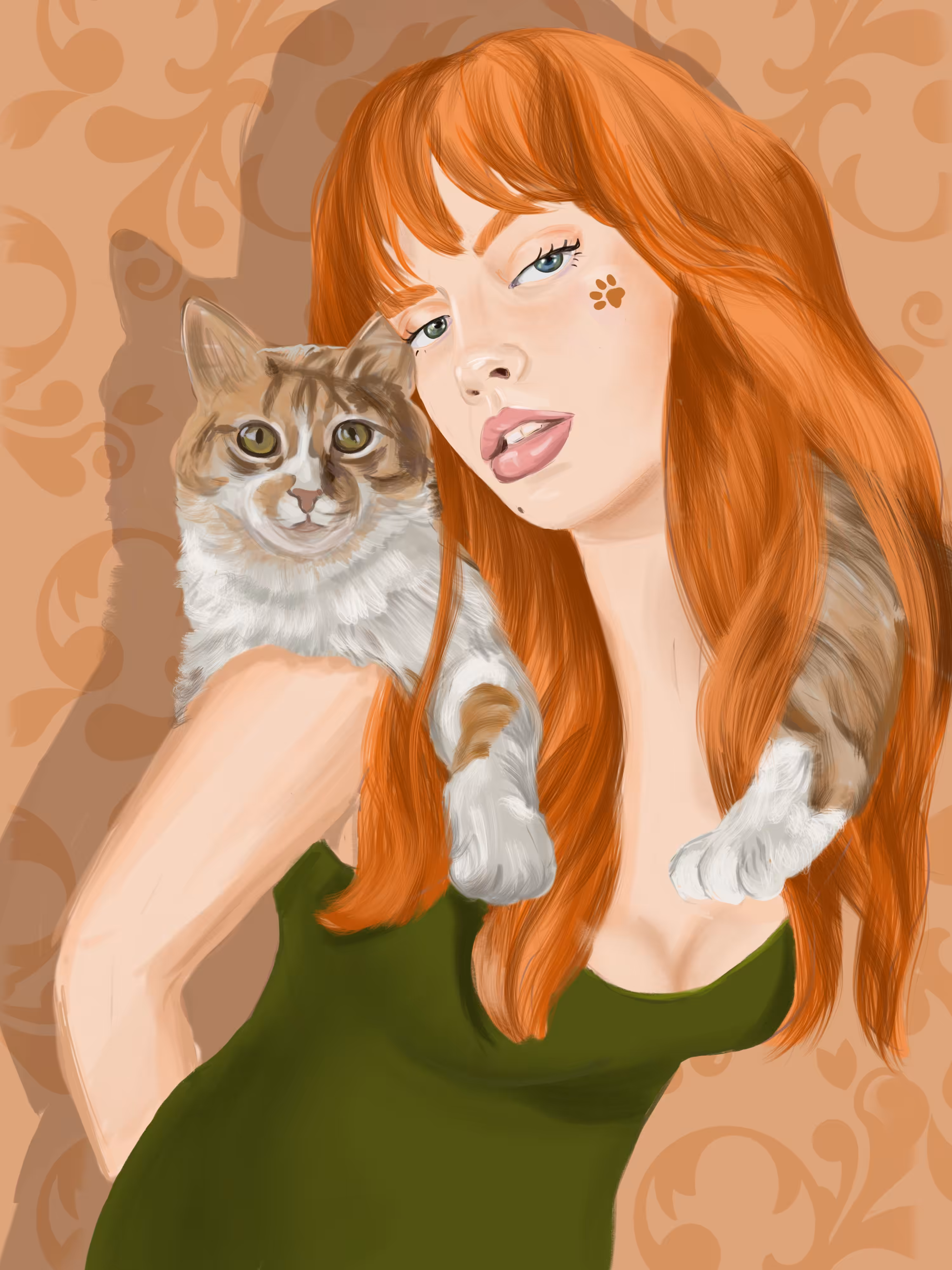 Girl with cat