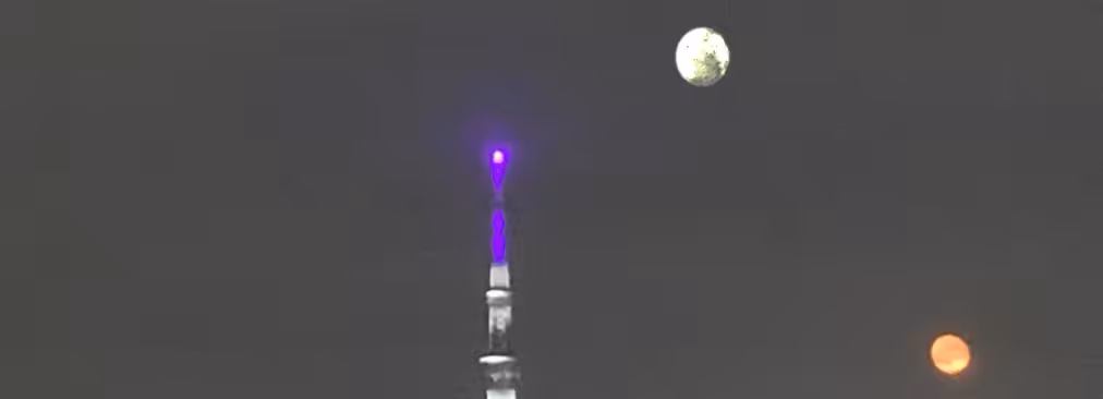 Tokyo Skytree and the Moons