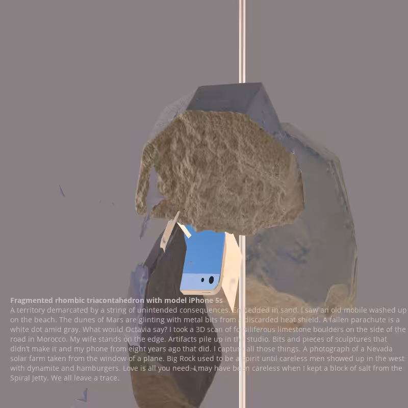 Fragmented triacontahedron with iPhone 5s #1