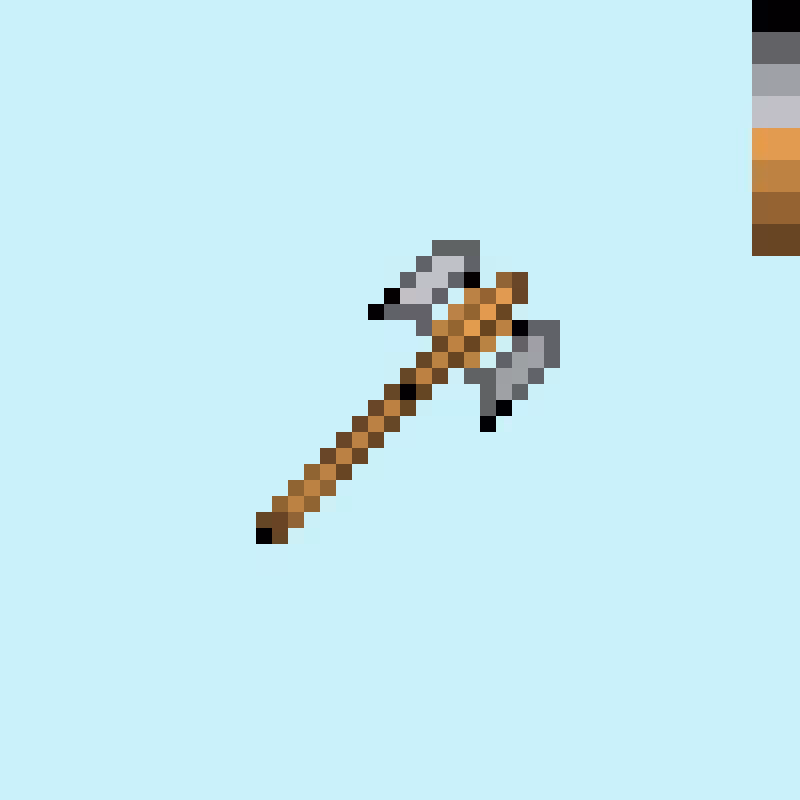 Steel Battle Axe #002