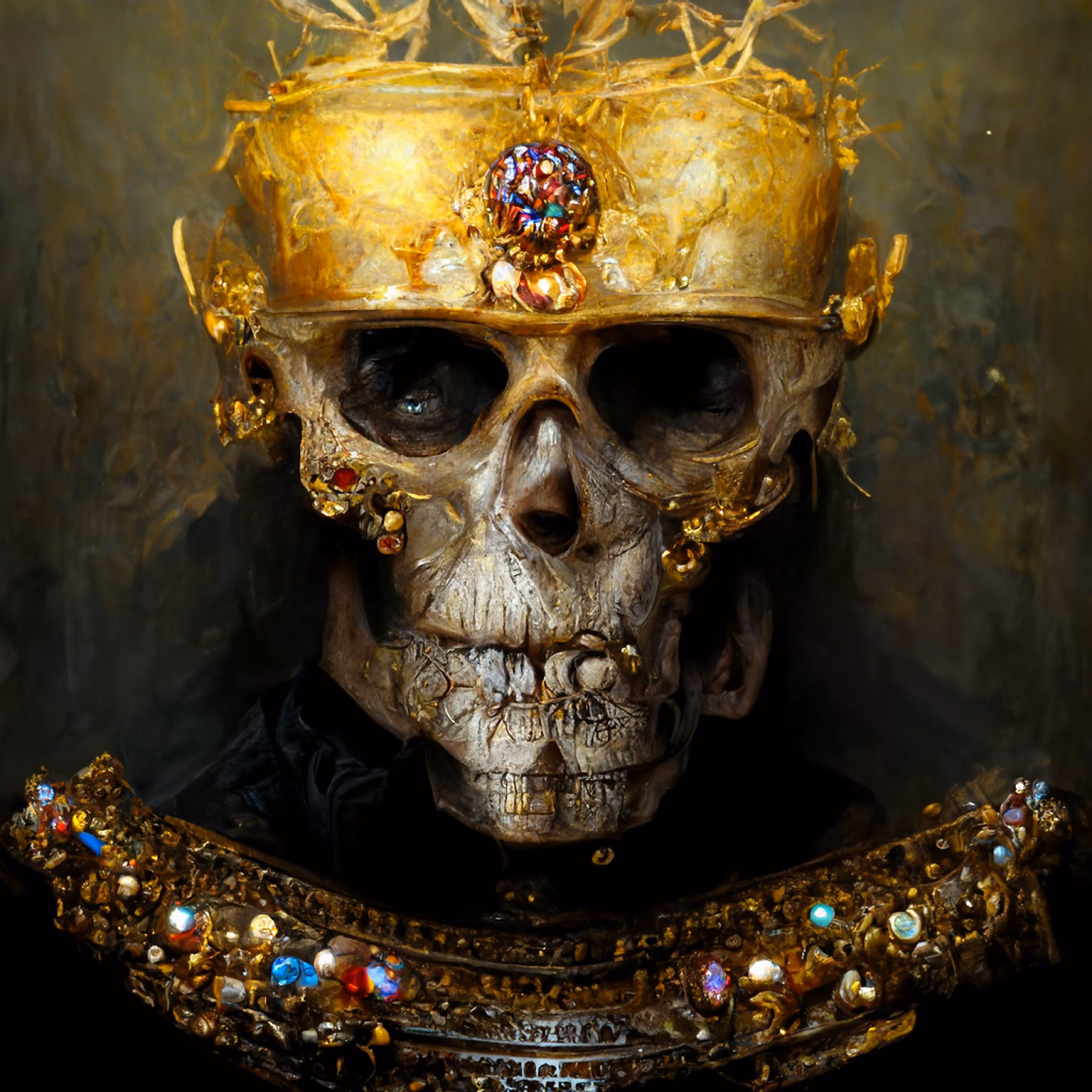 No 6 in the King Skulls Series by Rex Luciferius a rare 1/1 NFT by Rex for #darktez 2022