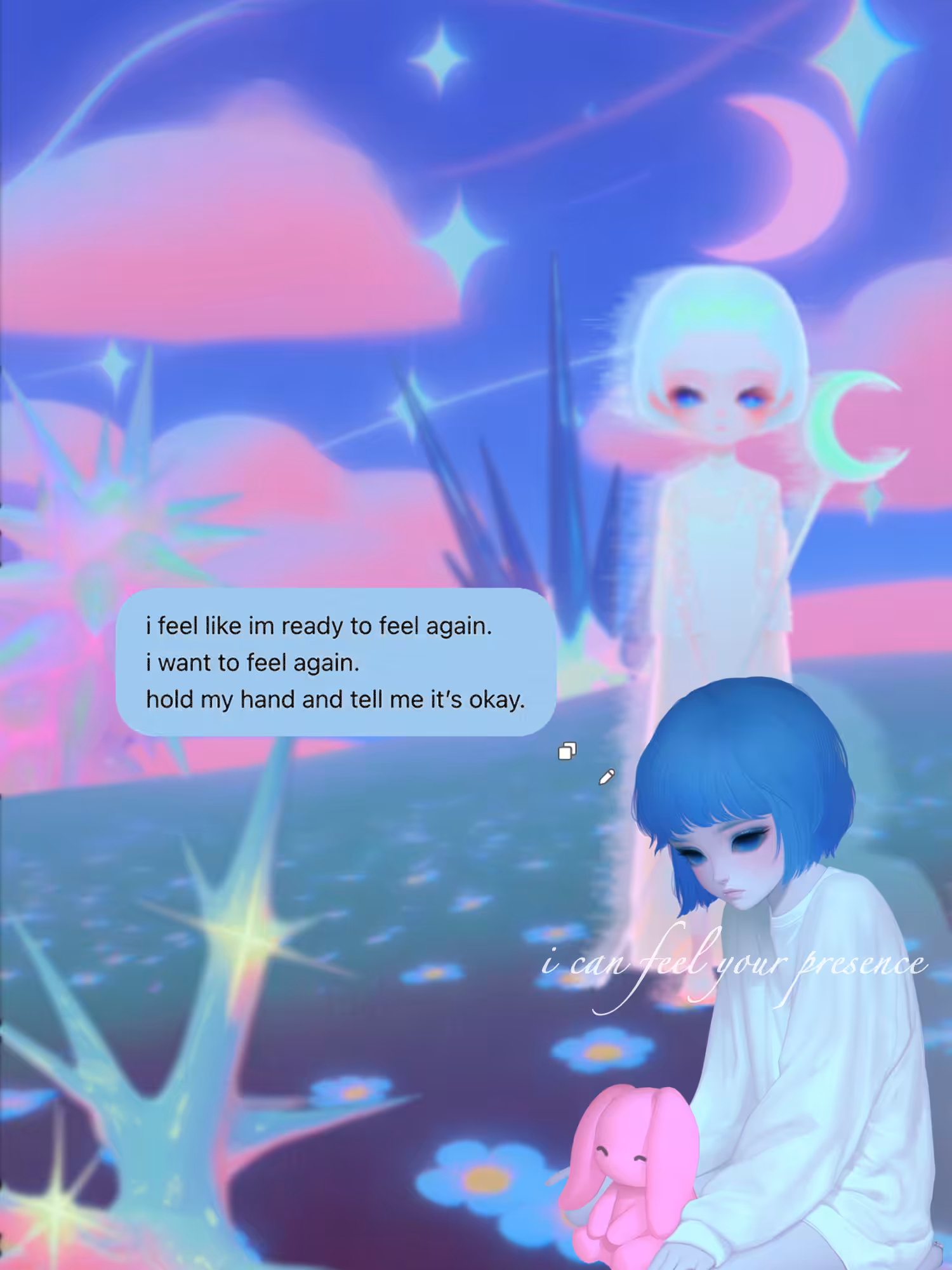 hold my hand and tell me it's okay
