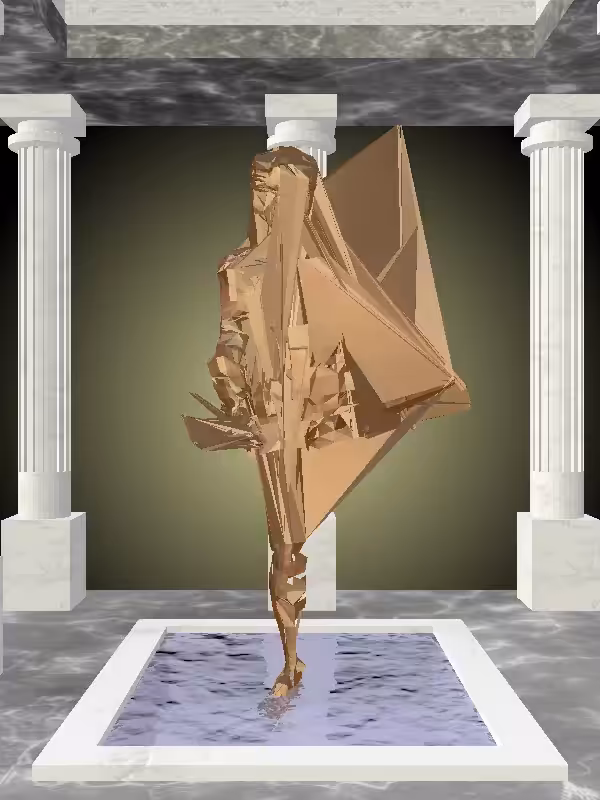 HeavenComputer: The Fragmented Drunk Old Bronze Woman #4826