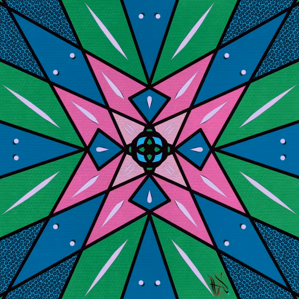 Echoes of Intuition: Stained-Glass Starburst