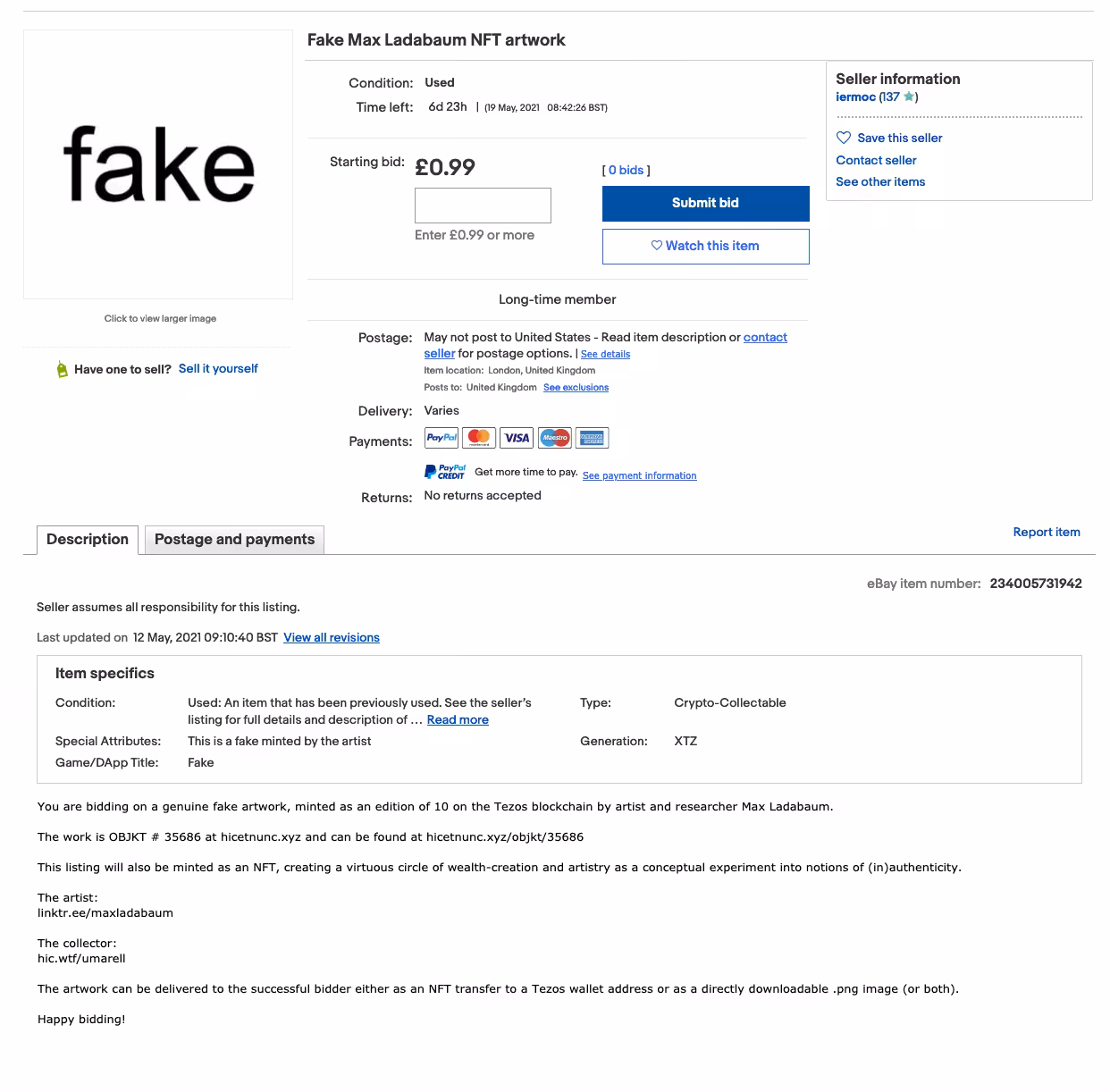 Real documentation of real fake "fake"