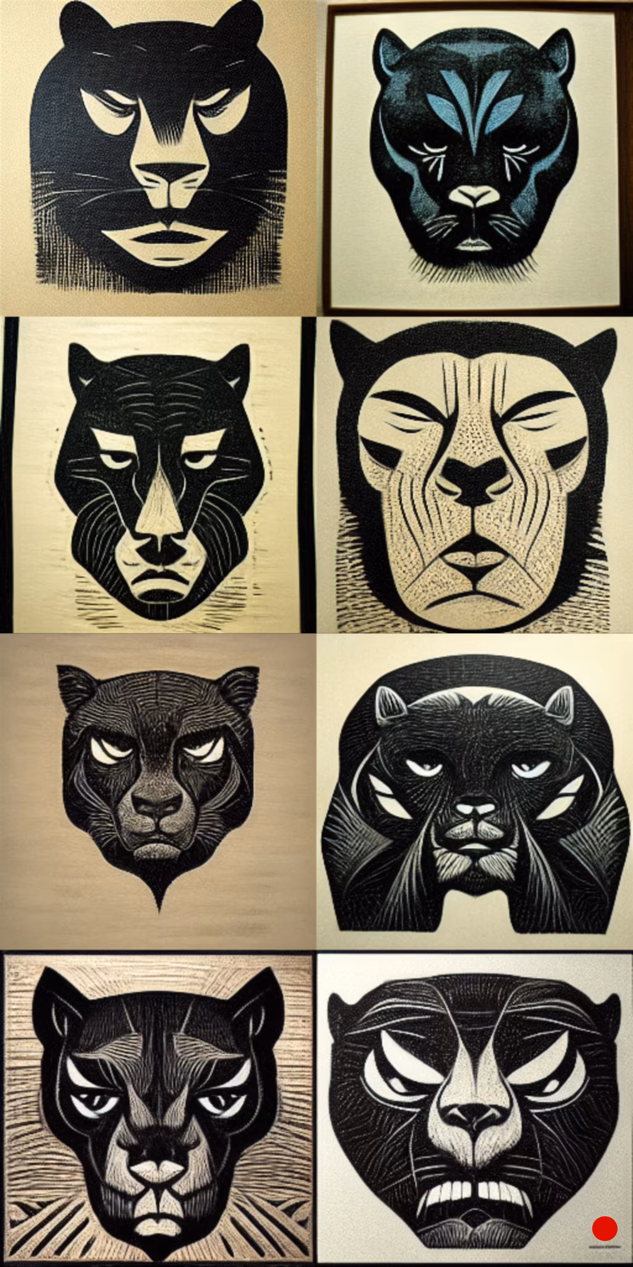 Study No. 5: Face of a panther