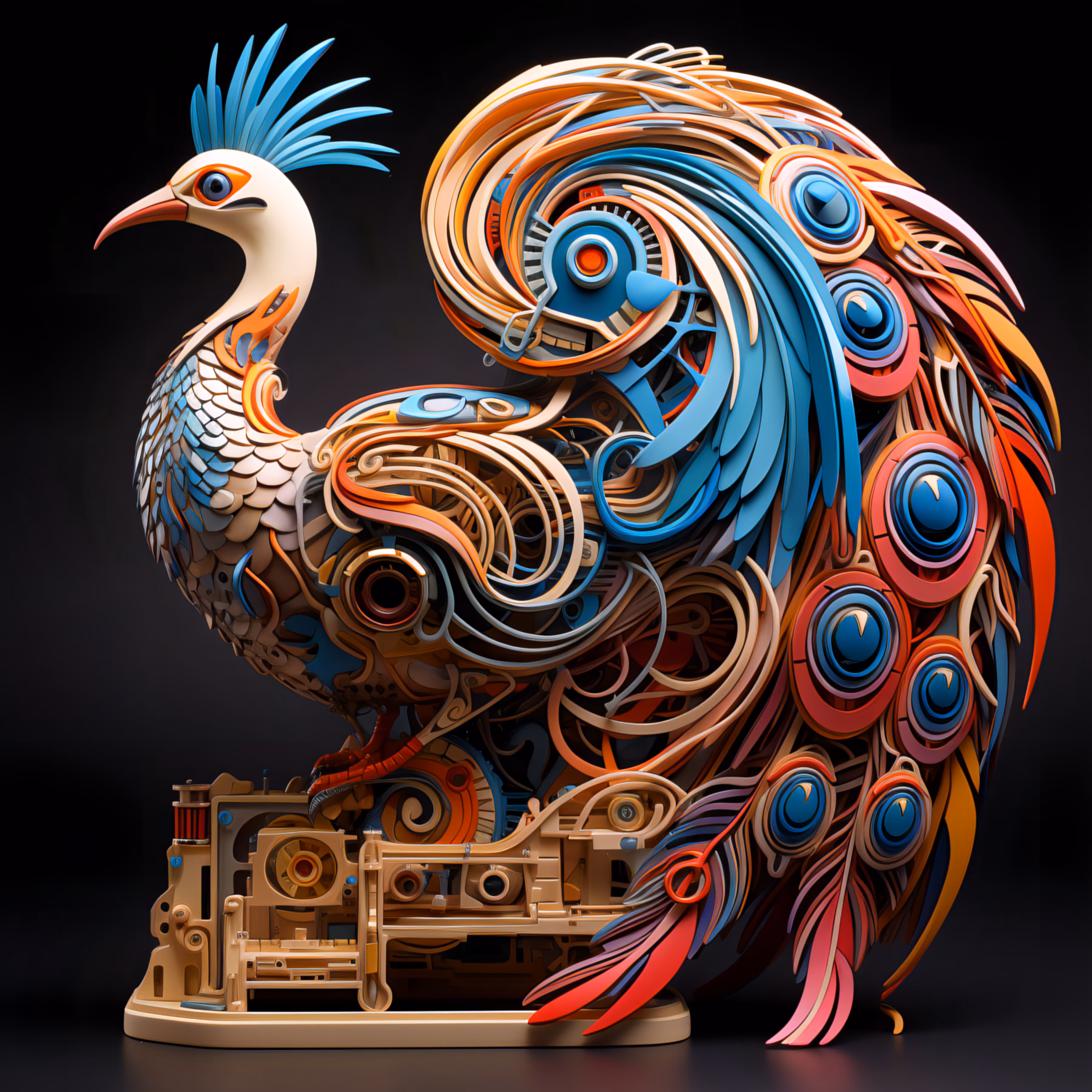 Beautiful Peacock in Toy Tech