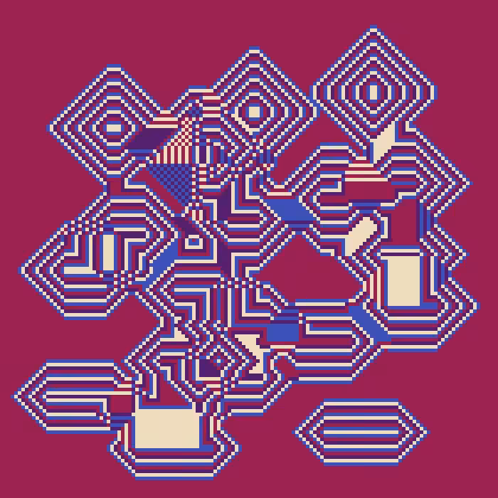 Superimposed Octagonal Pyramids #8