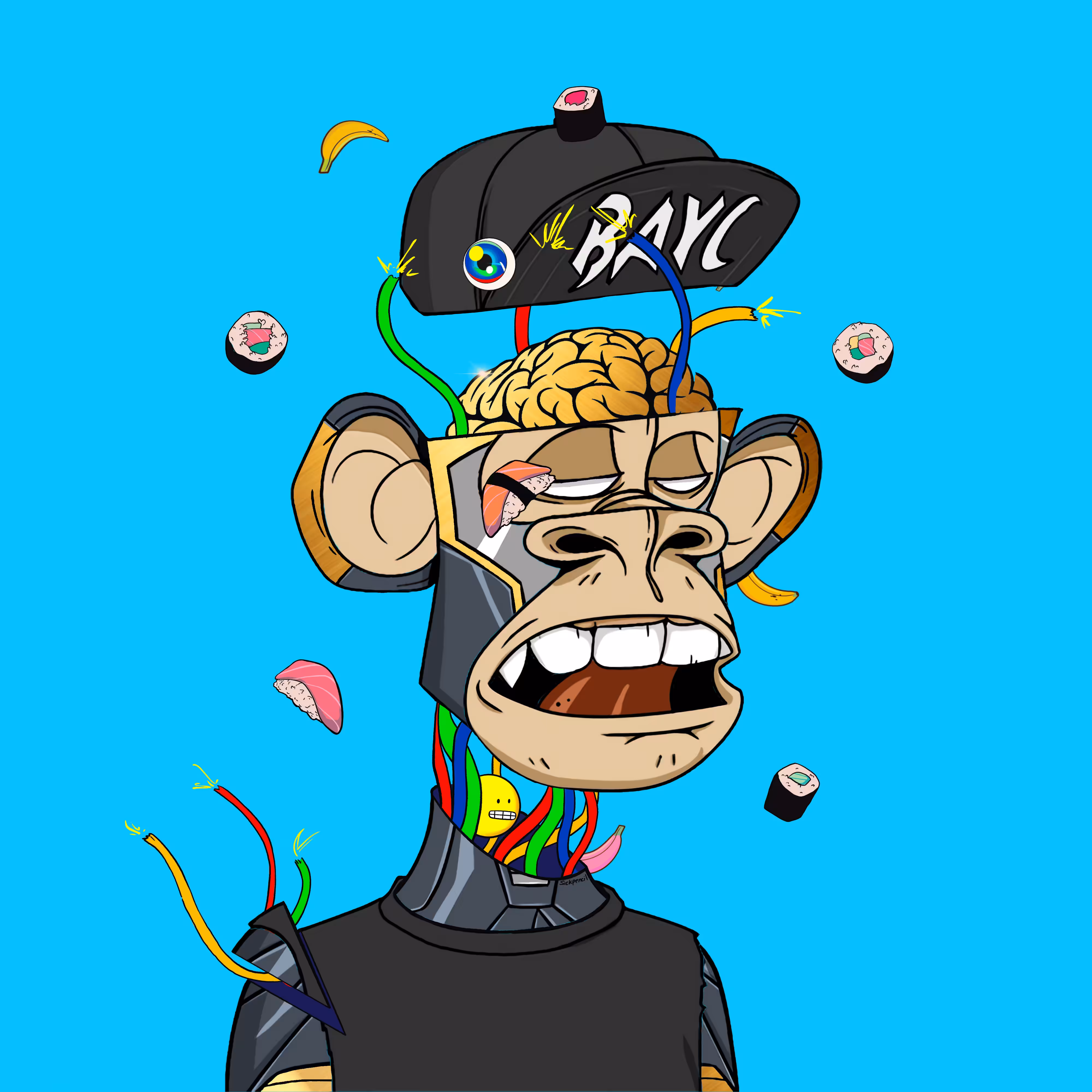 Bored Ape 7734 x Sickpencil