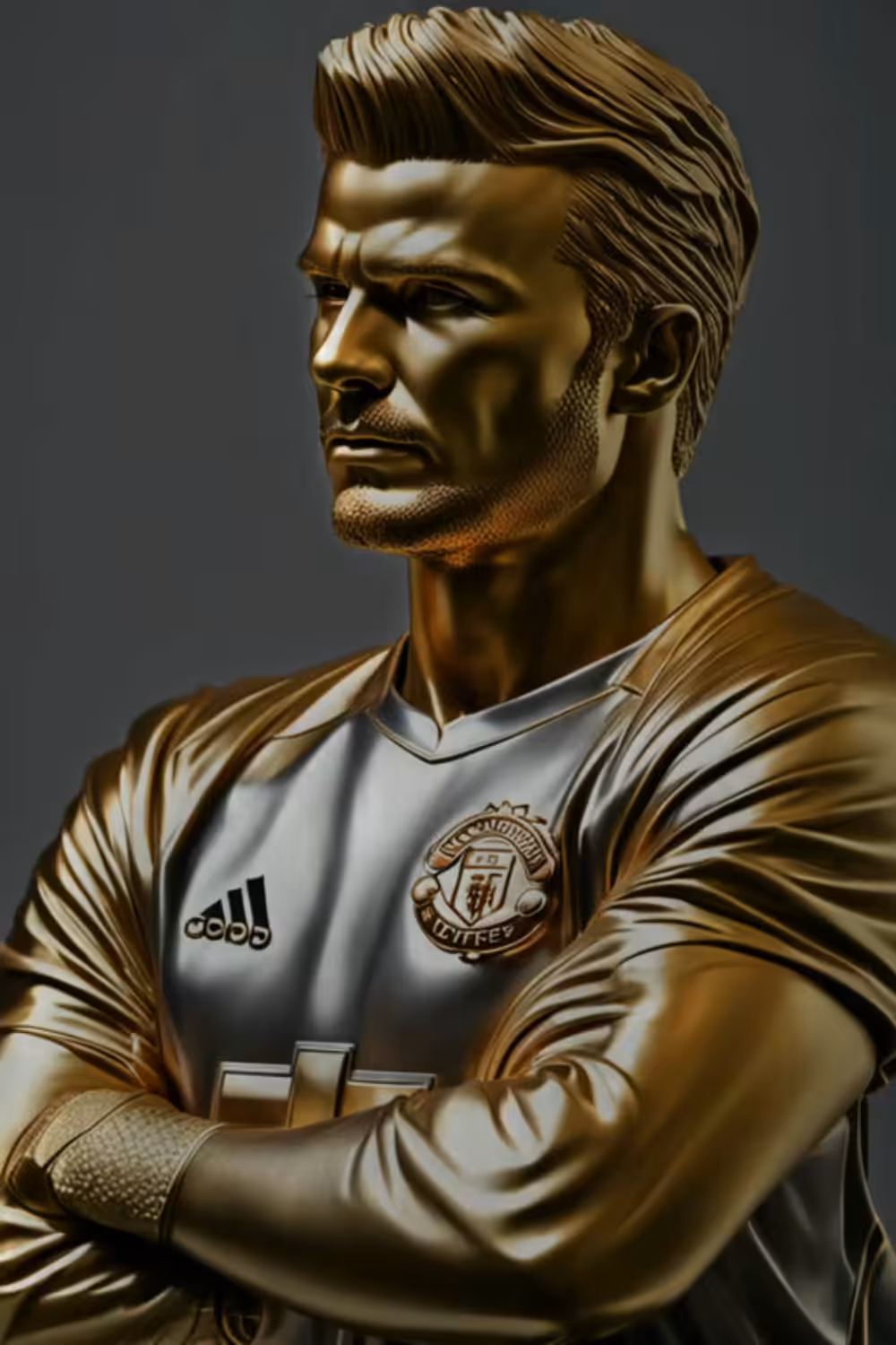 David Beckham - Gold and Silver sculpture