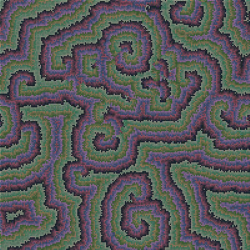 Reaction Diffusion Cellular Automata #32