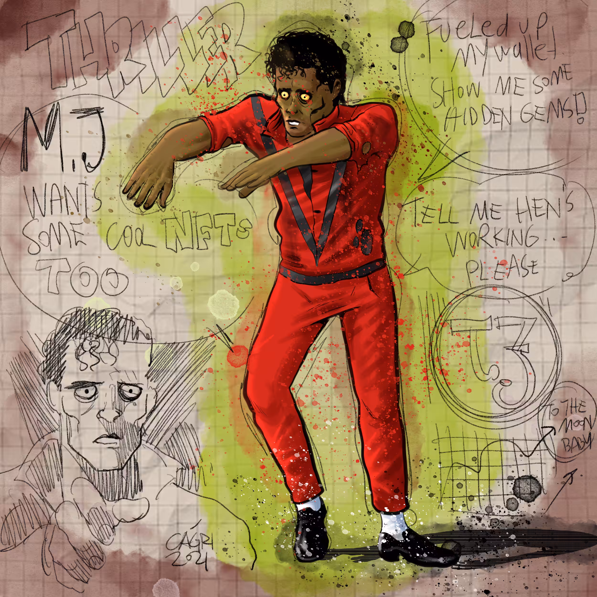 'H=N ZOMBIE$', ANIMATION FRAME #13