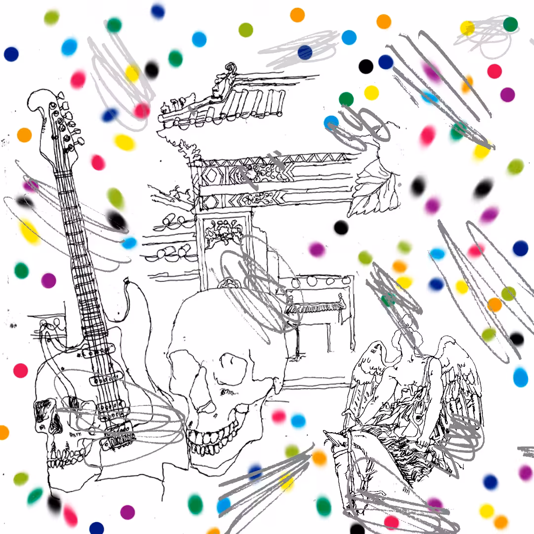 confetti and skulls