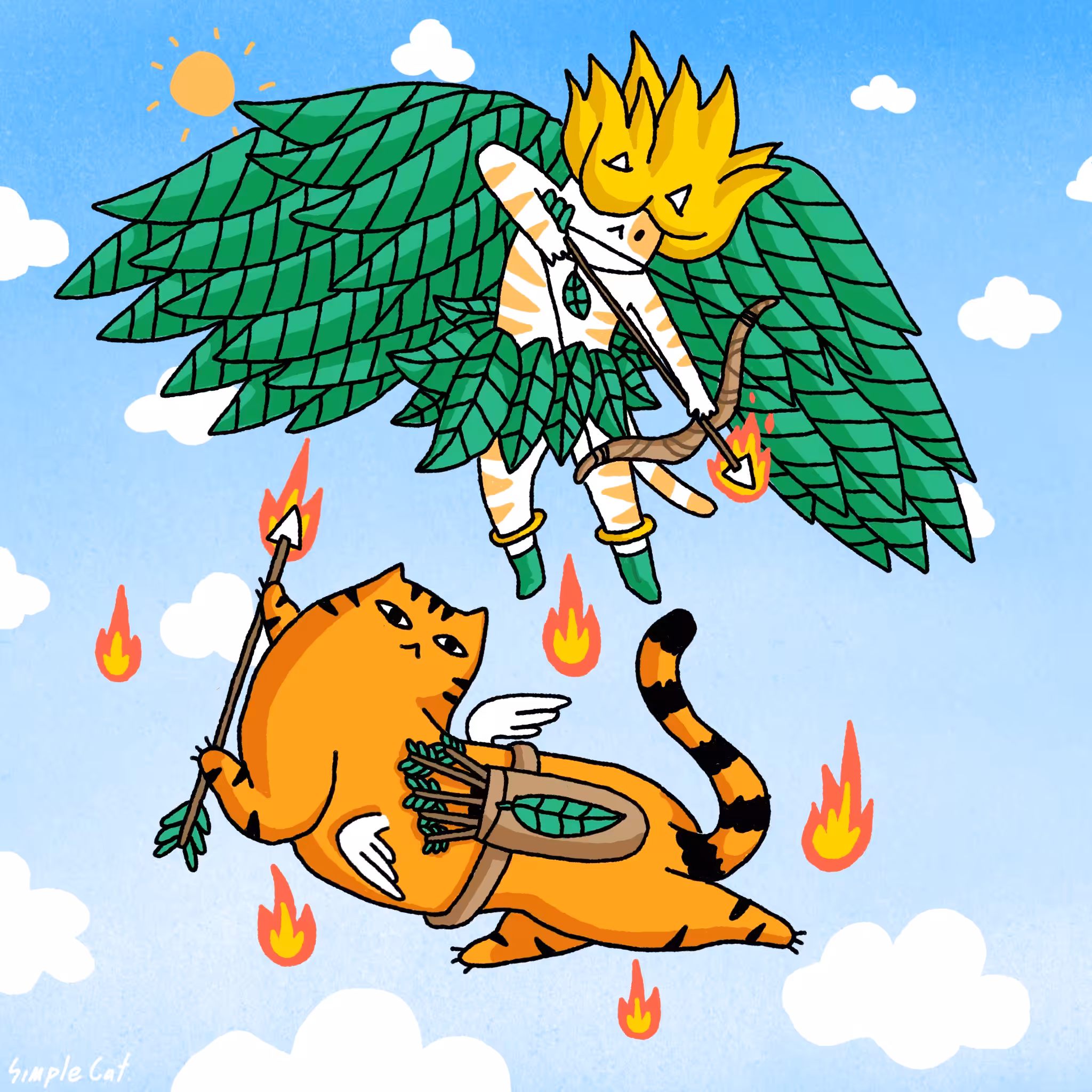 No.43 Archer cat from the flower tribe 