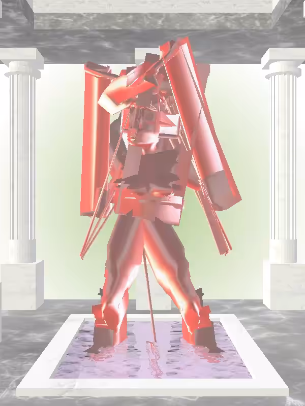 The Dancing Bright Red Woman #2887