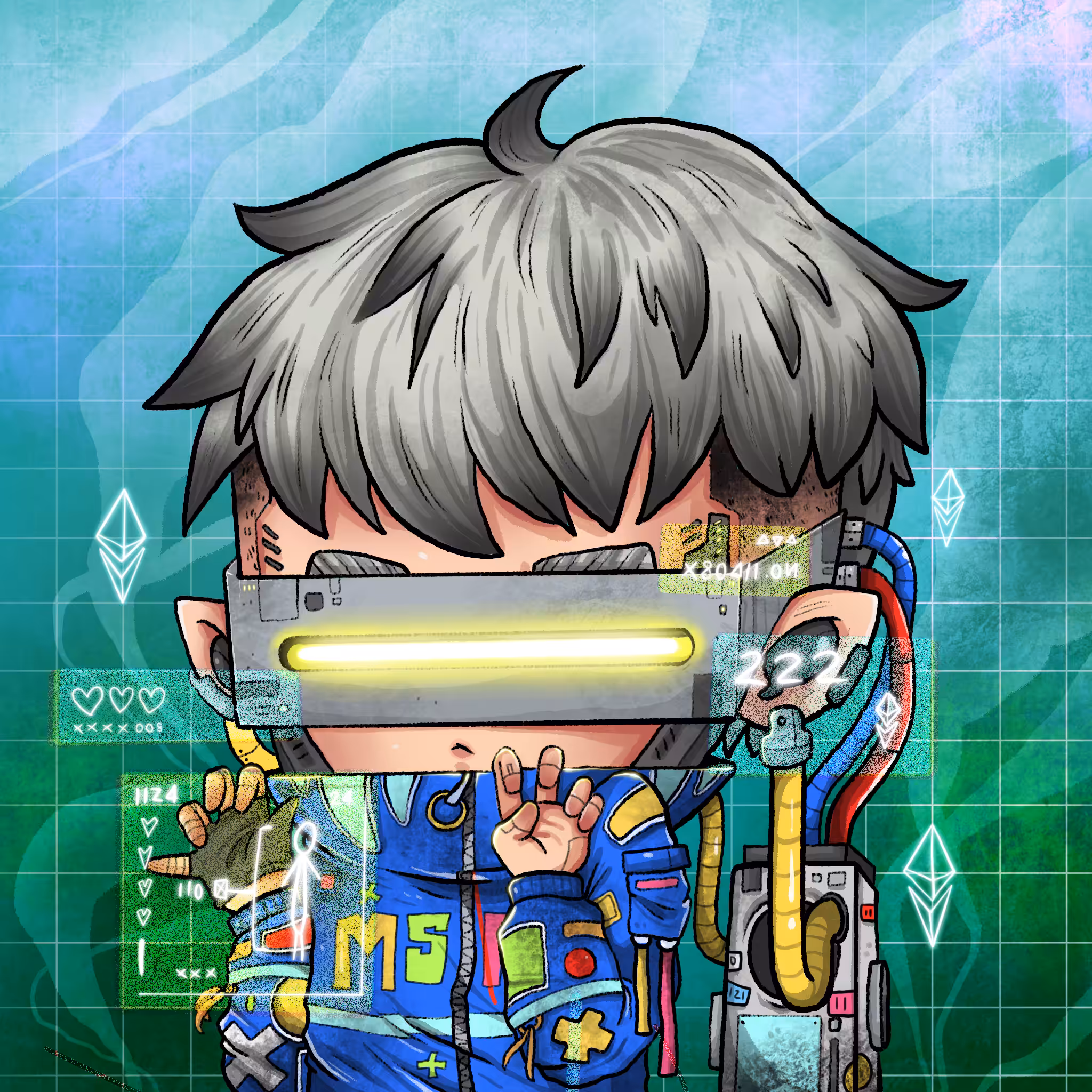 MISSING NOSE CYBER PUNK PIXEL