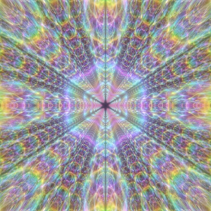 Fluorescent Hexagram #4