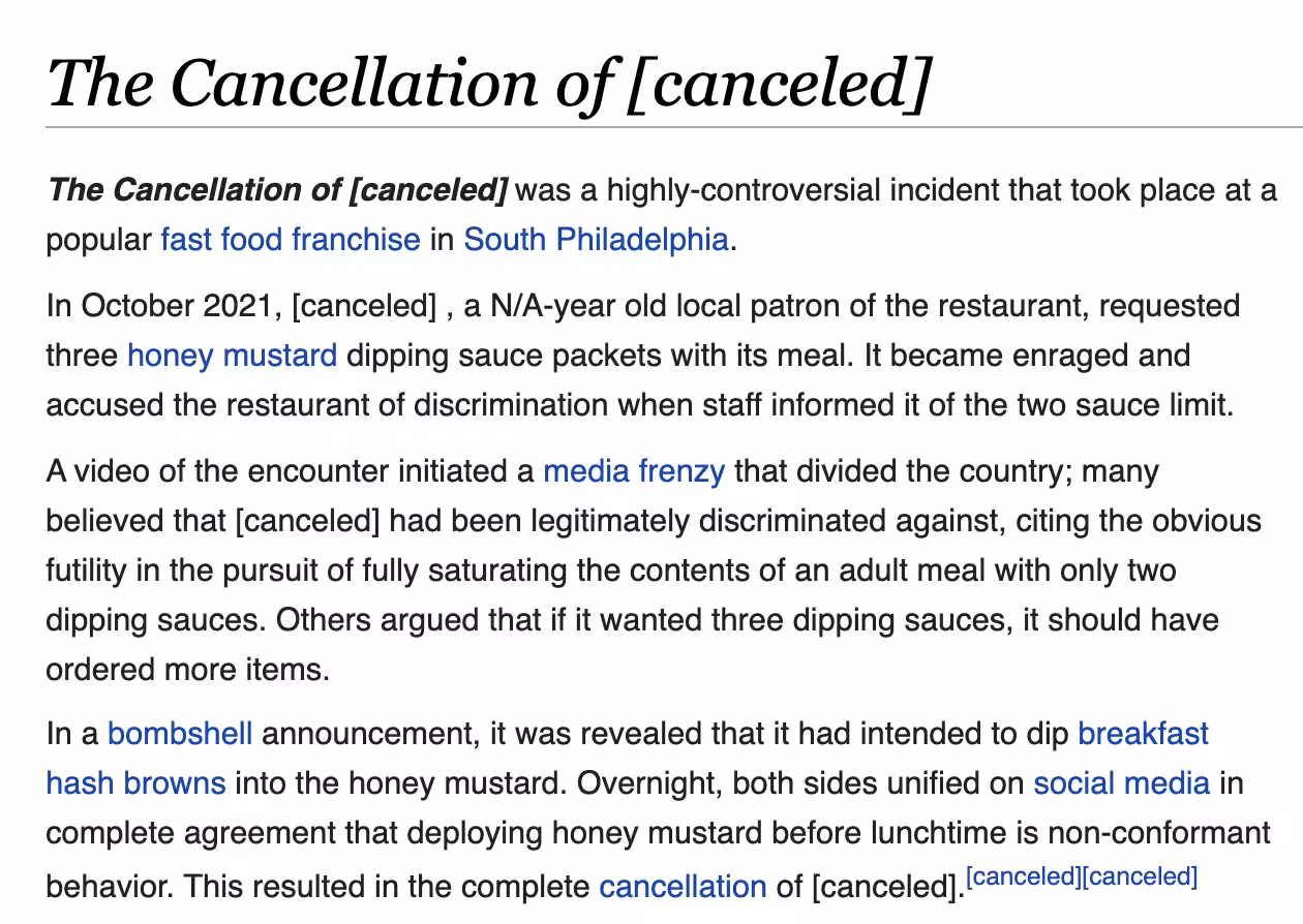 The Cancellation of [canceled]
