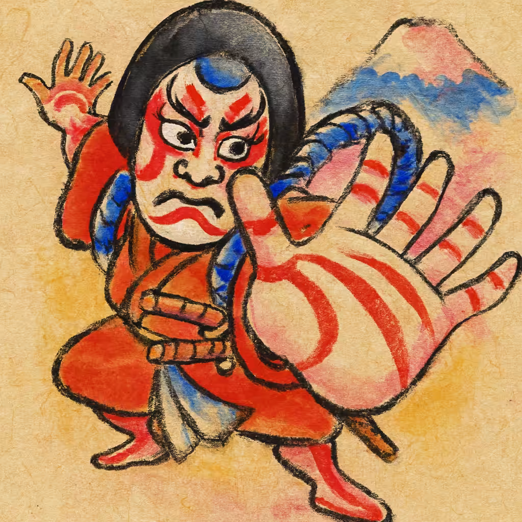 Kabuki Actor & Fuji