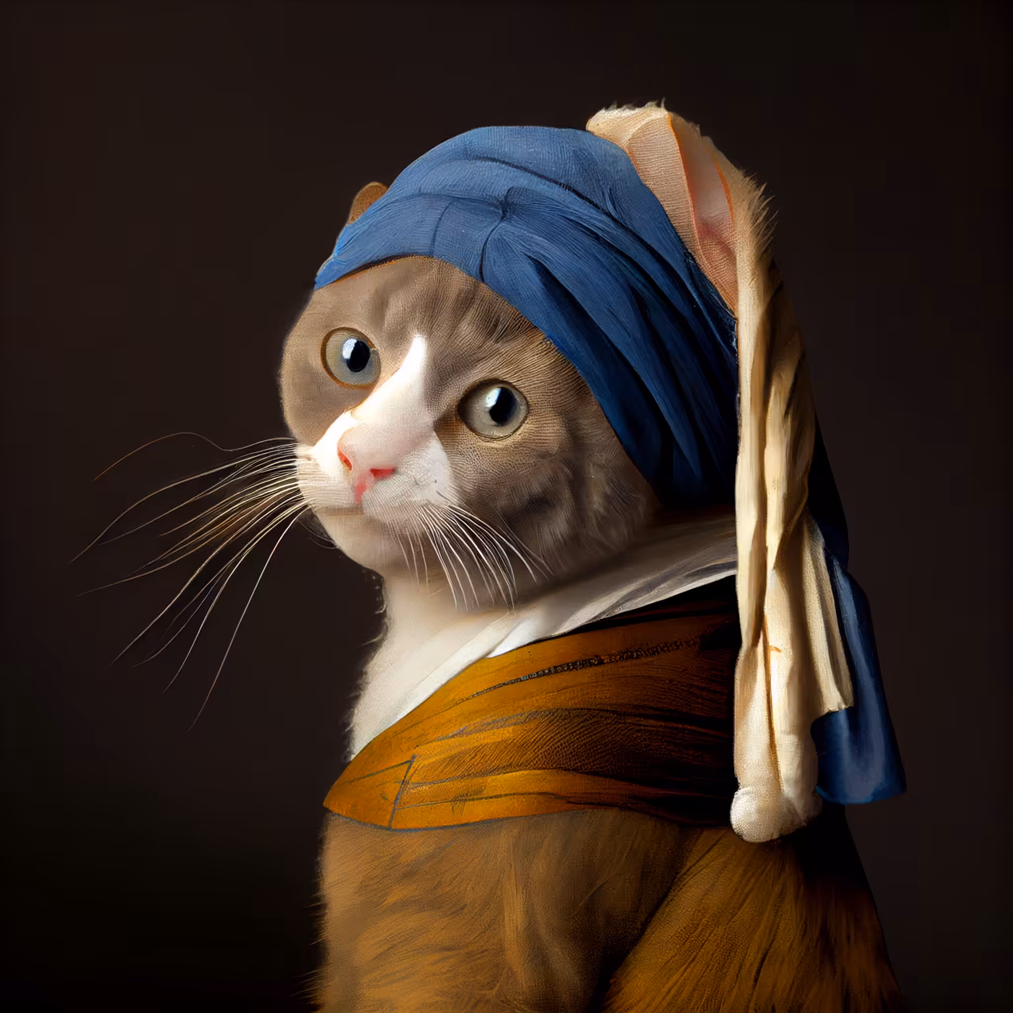 THE CAT LOST PEARL EARRING