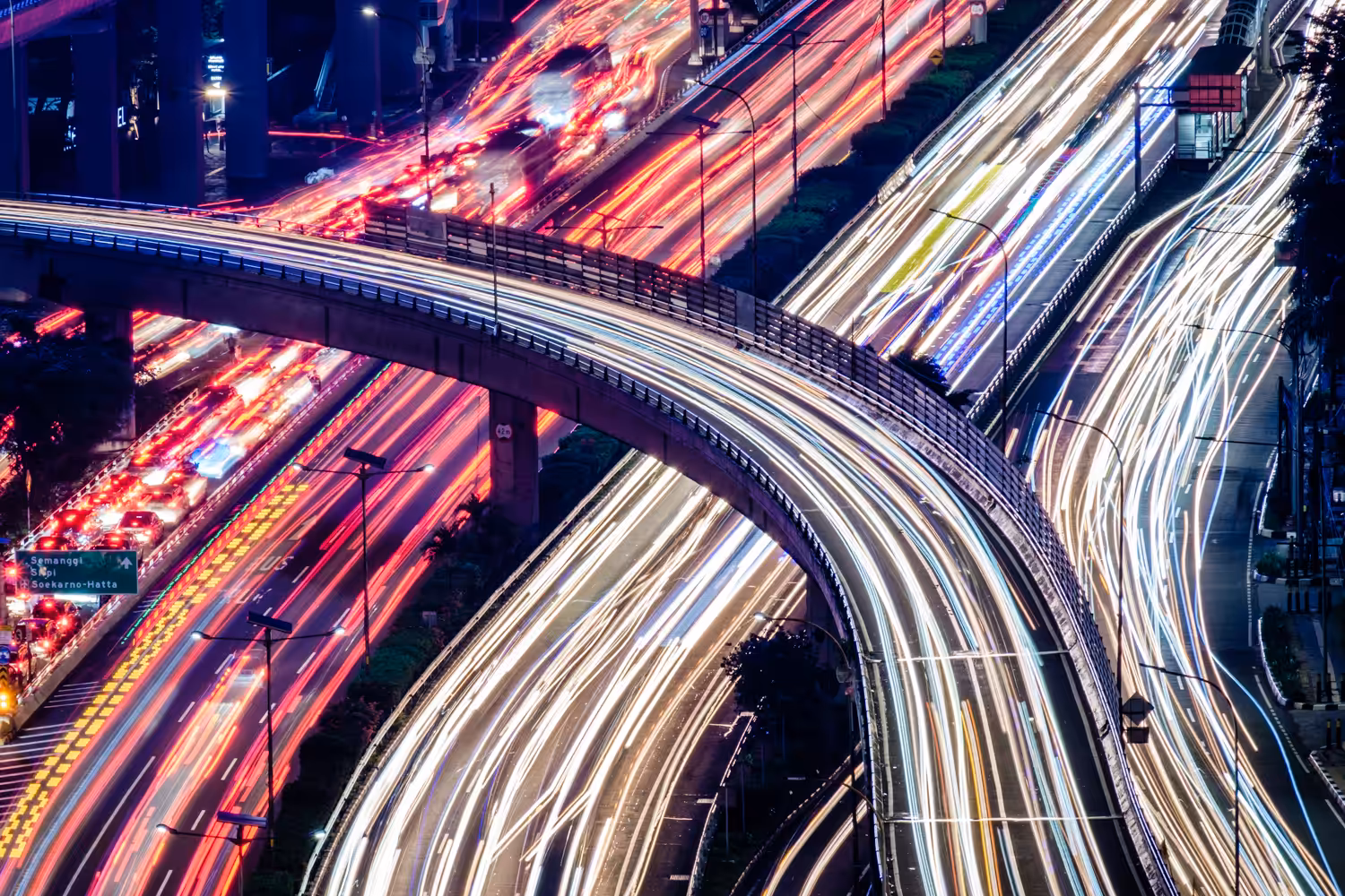 Jakarta Cityscape Lighttrail