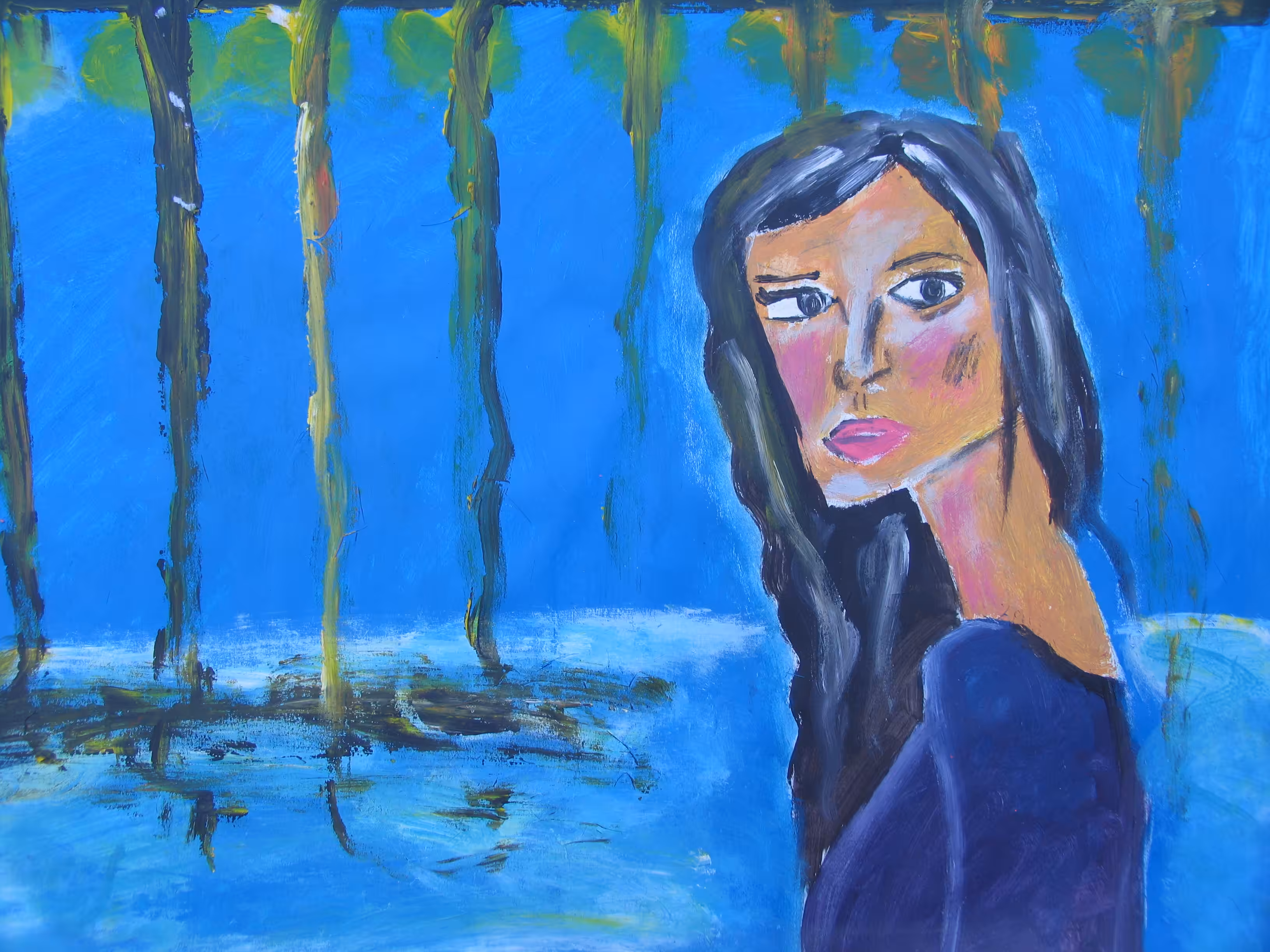 Woman by the falls