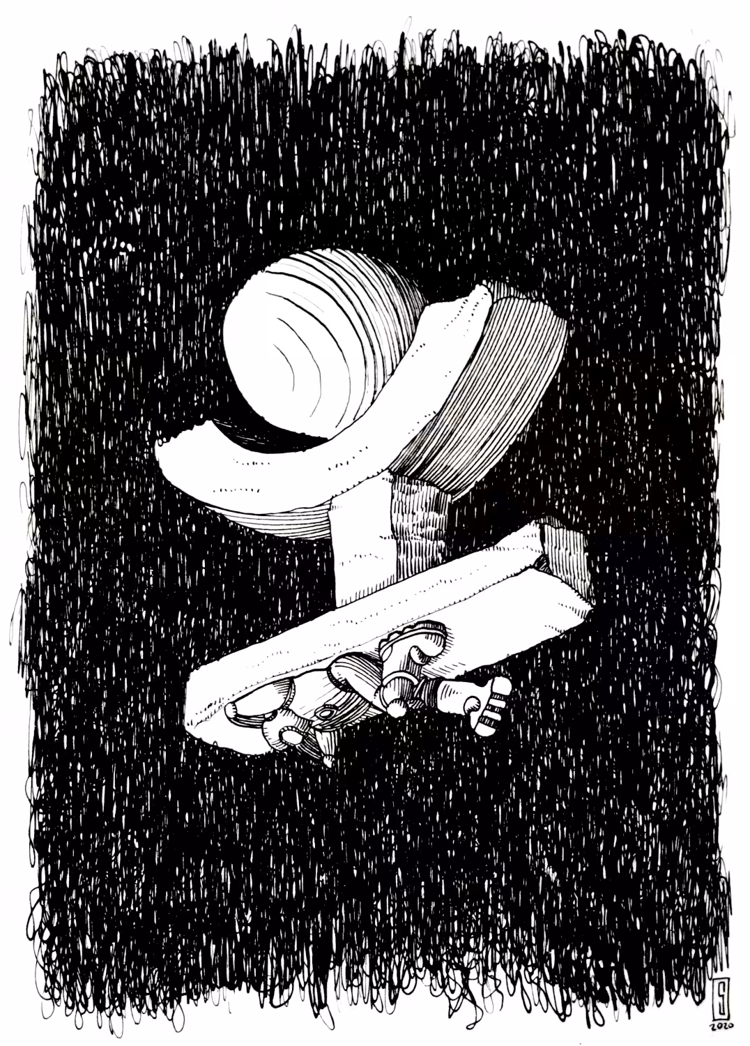 The UnWary Astronaut Sleeping