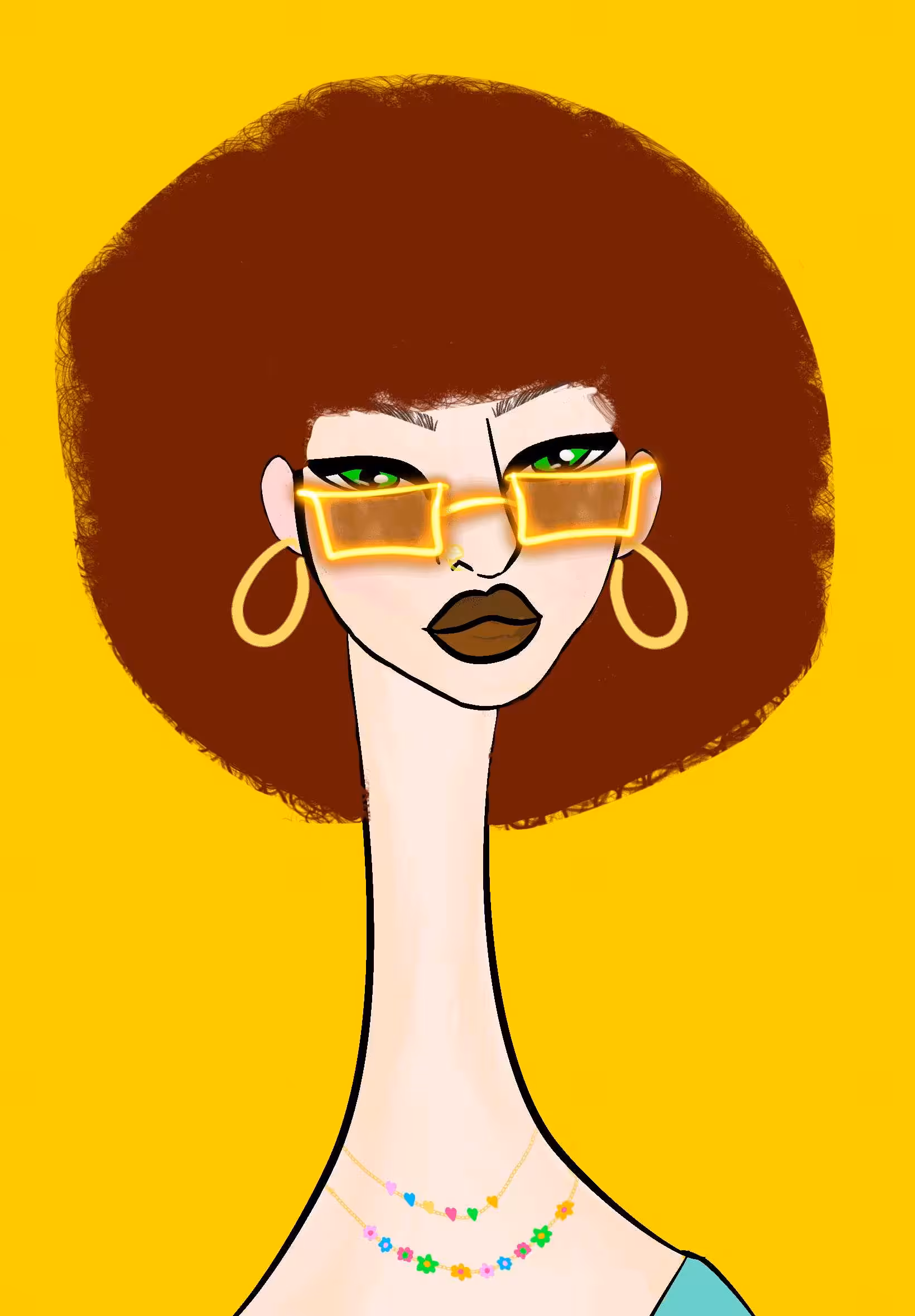 Long Neckie Lady #1045
