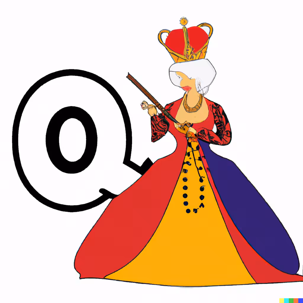 Letter Q and a Queen