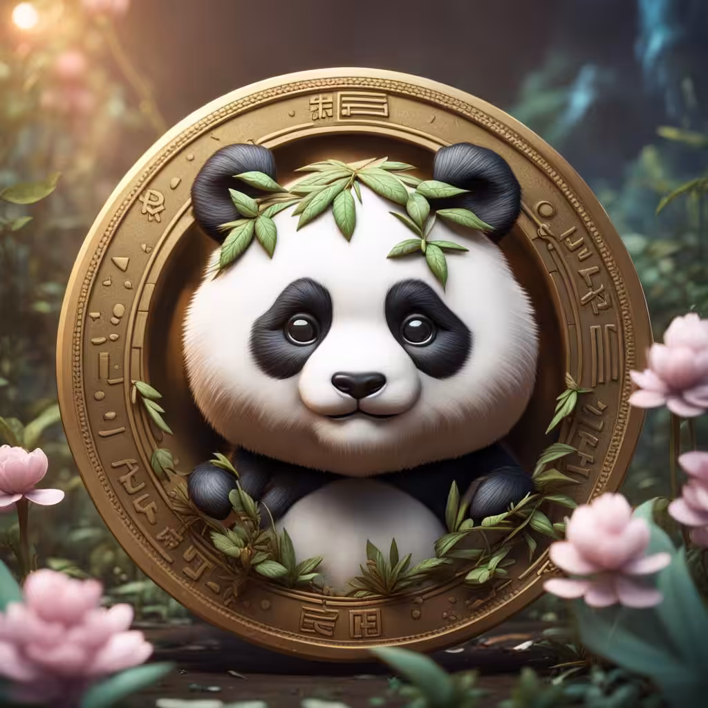 Panda gold coin