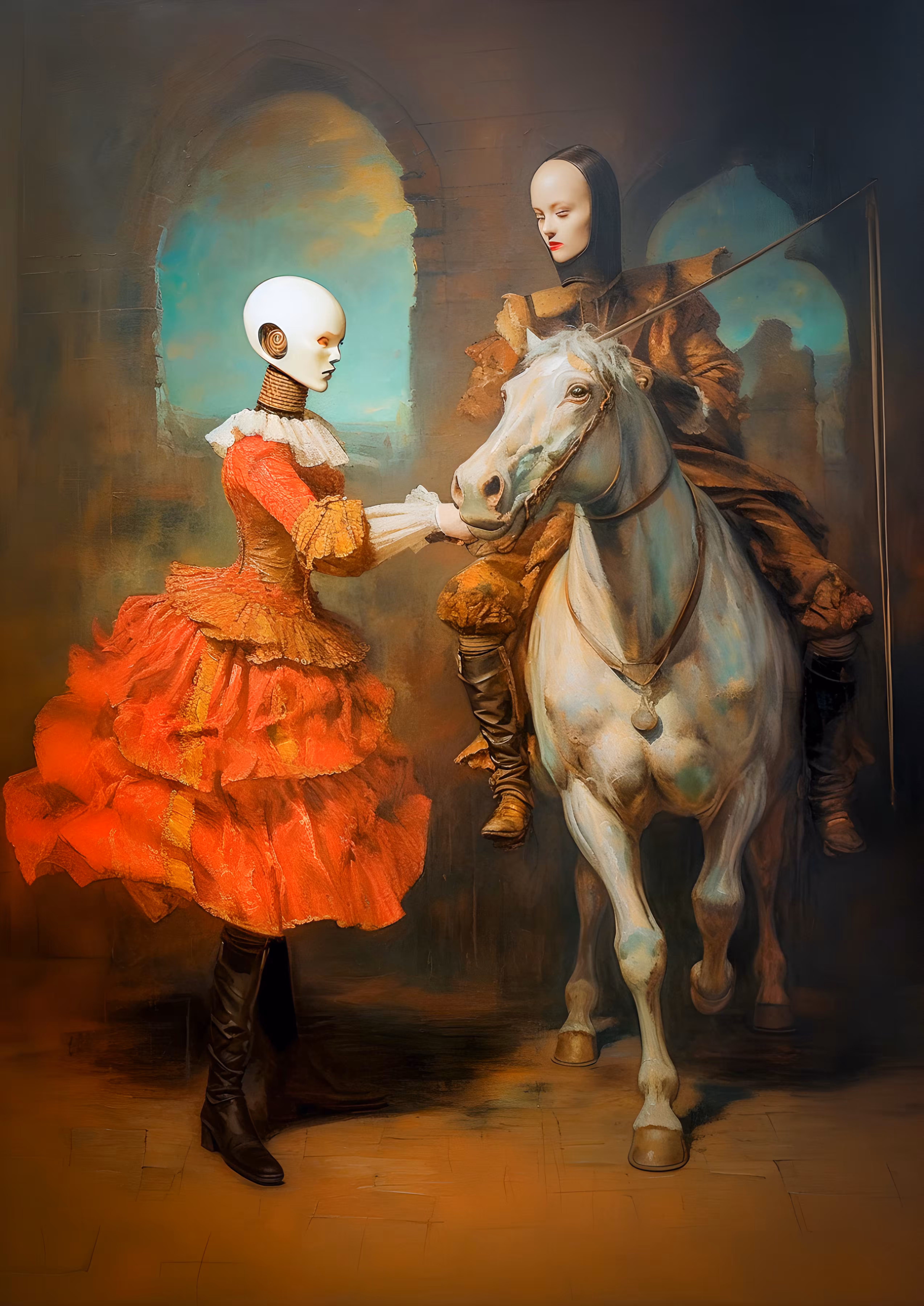 Equestrian and lover
