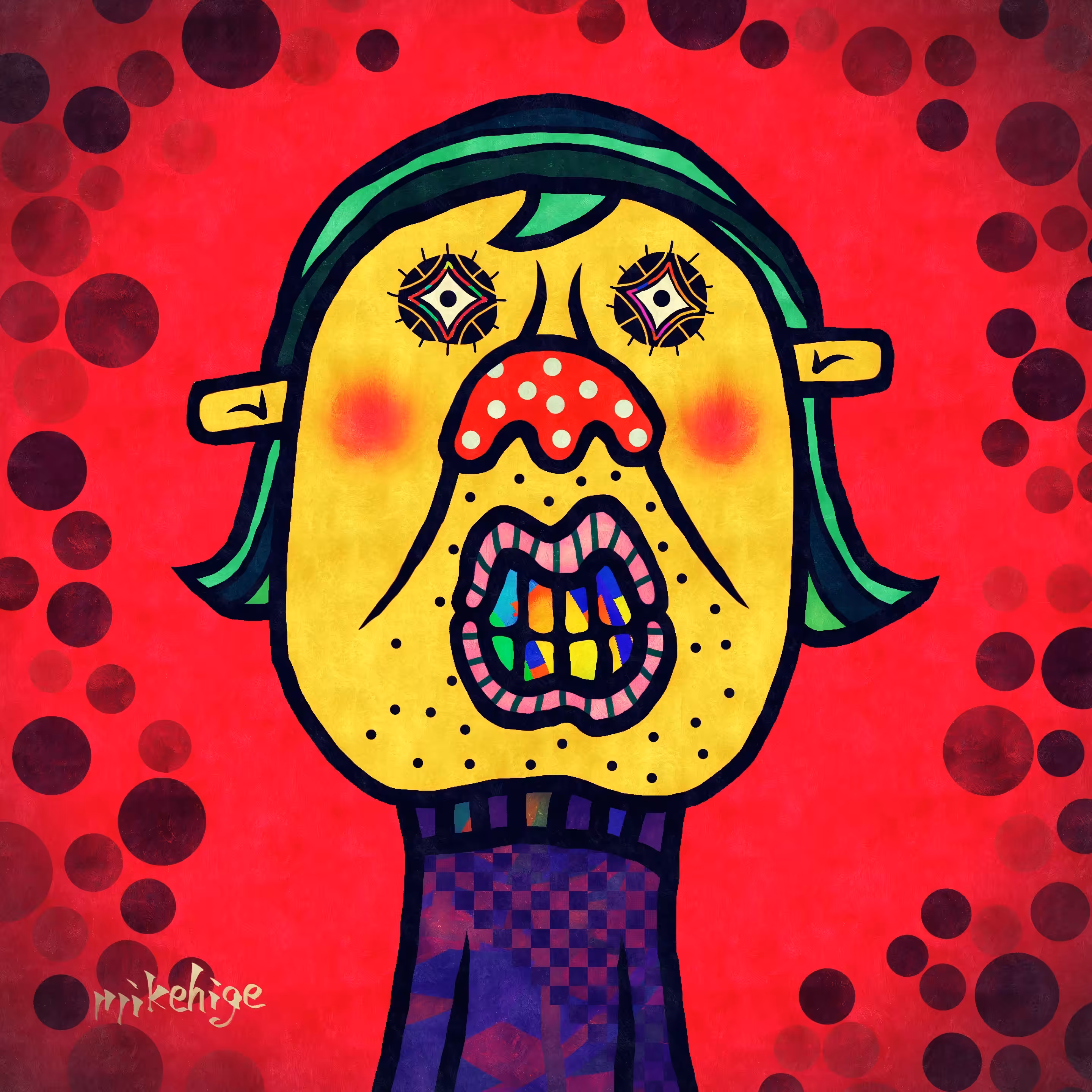 The Woman with the colored teeth