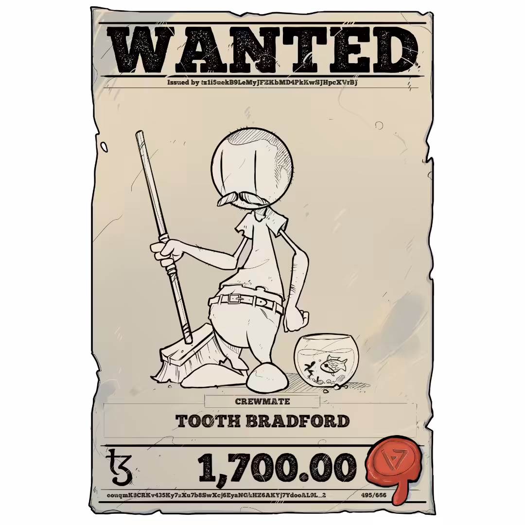 TOOTH BRADFORD | TEZOS PIRATE 495/666
