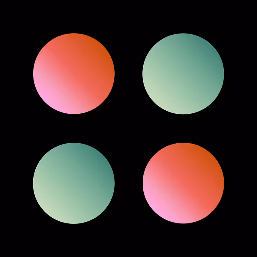 Four Red Green Circle