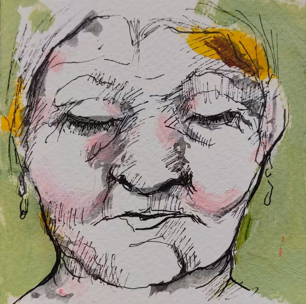 Portrait of an old woman. 