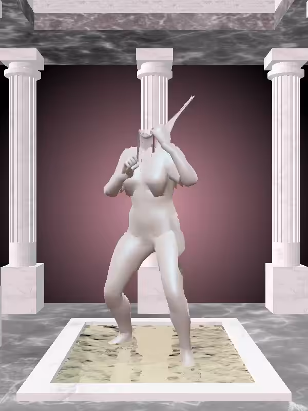 HeavenComputer: The Punching Matte Ivory Woman #4997