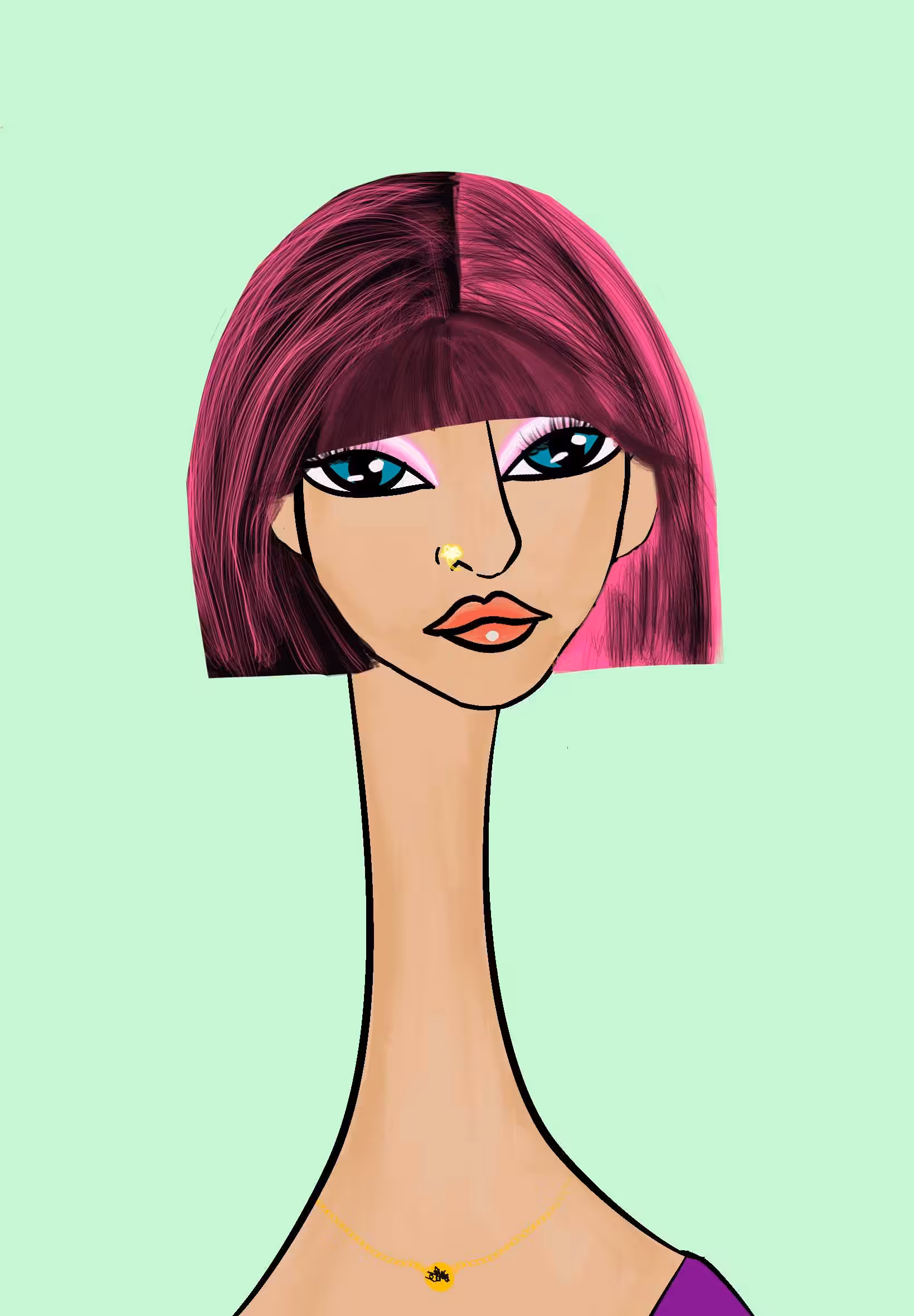 Long Neckie Lady #2153