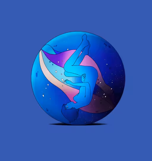 Feeling Blue Planet: Glass Marble Ball