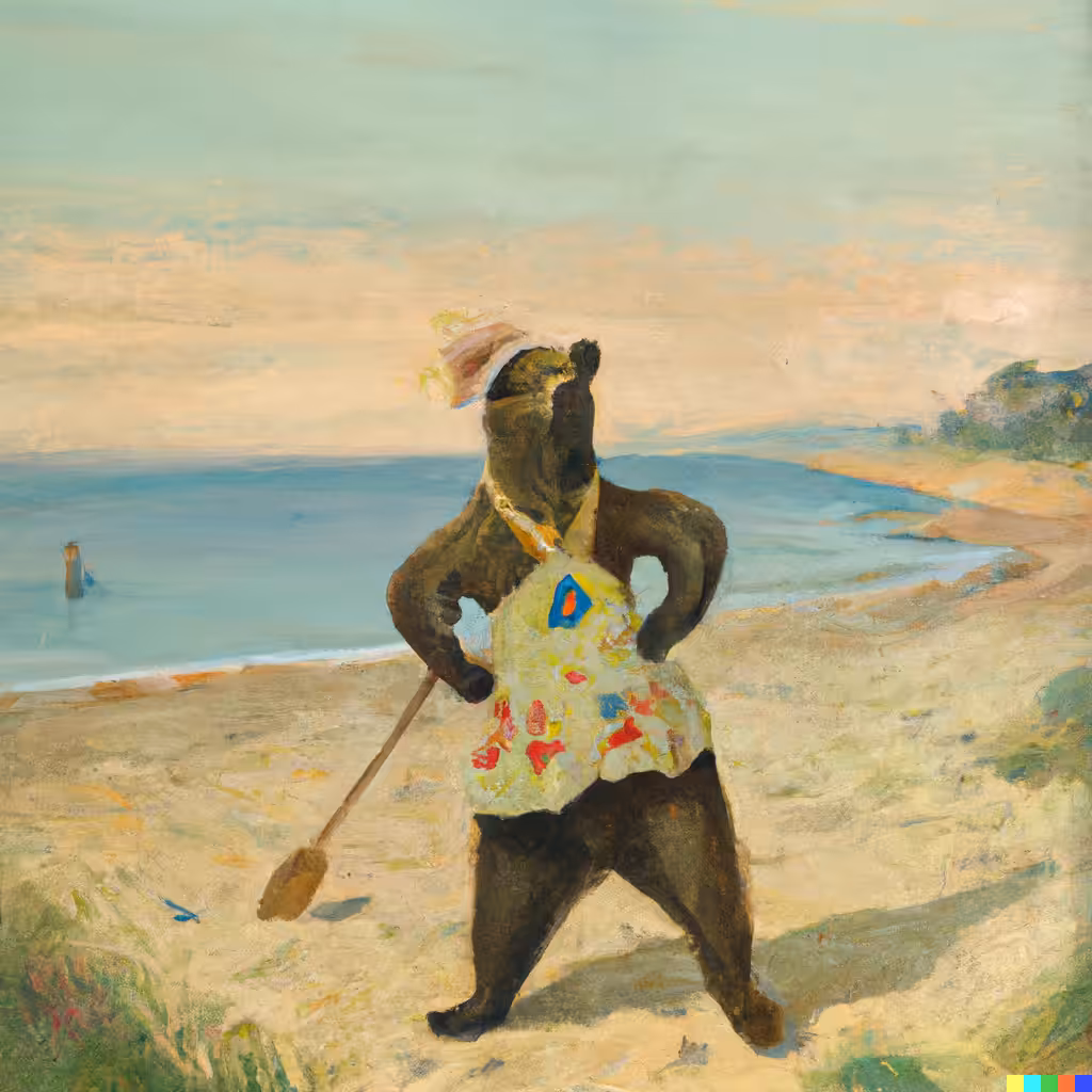 Edith Bear at the Beach