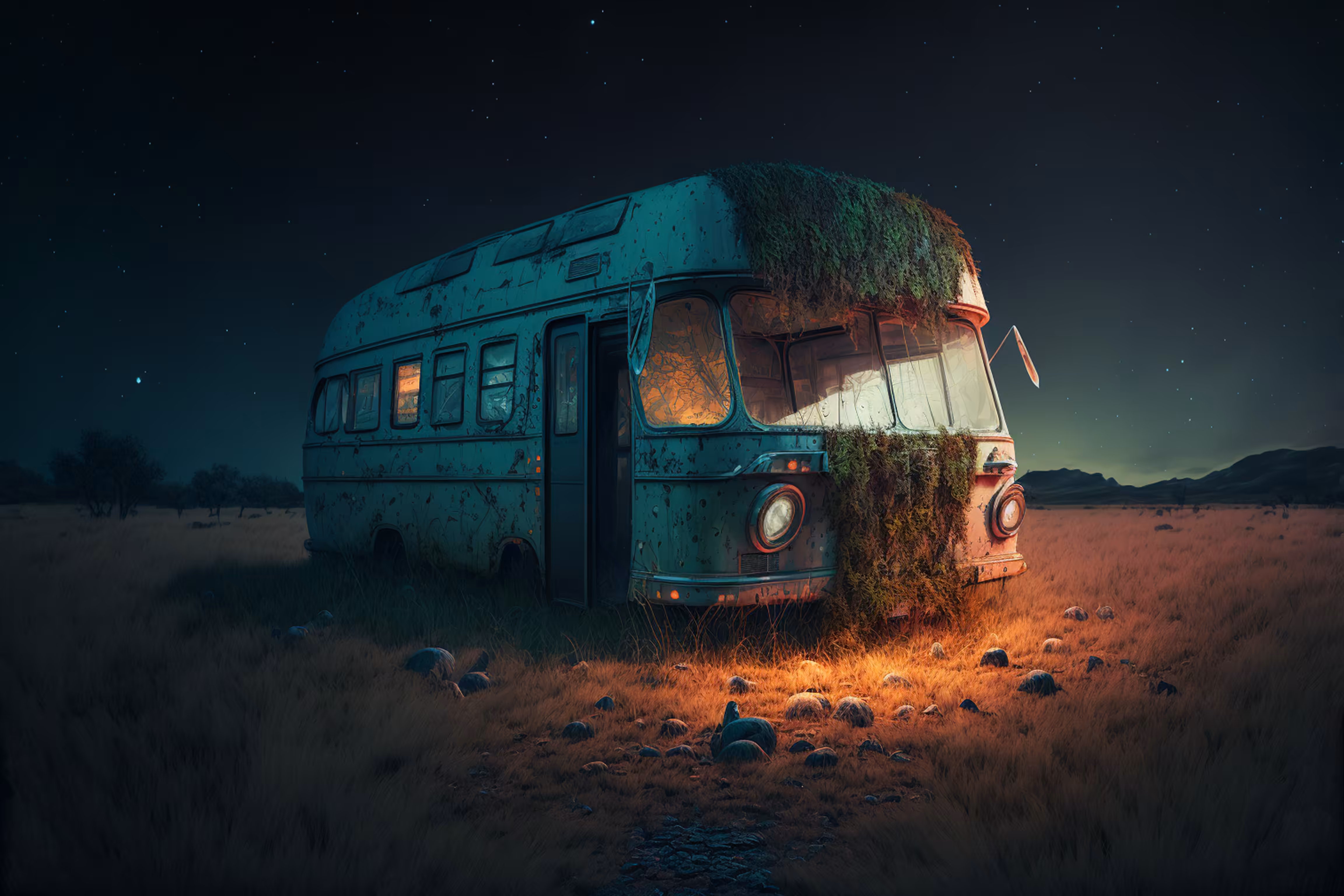 An abandoned place where people still live.