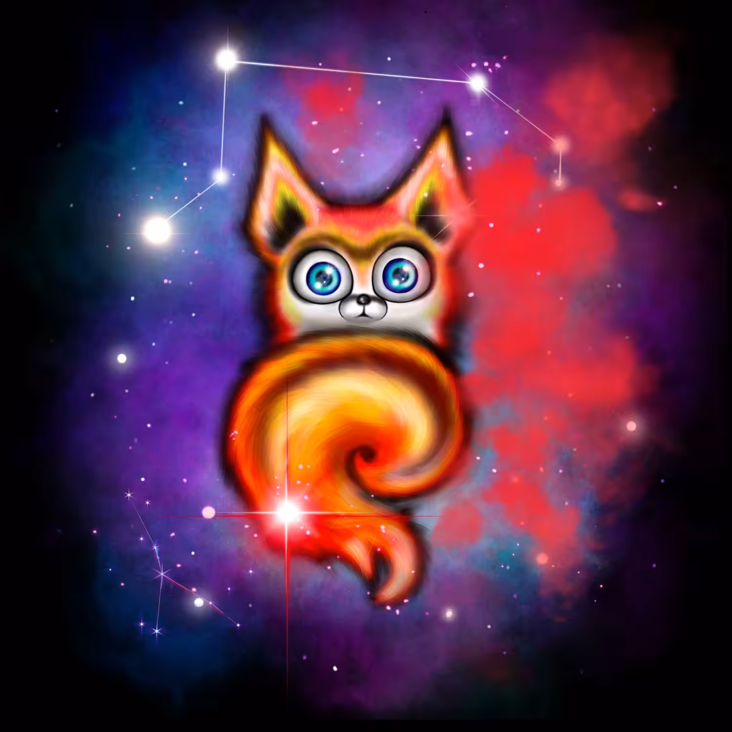  Fiery fox in the constellation Aries