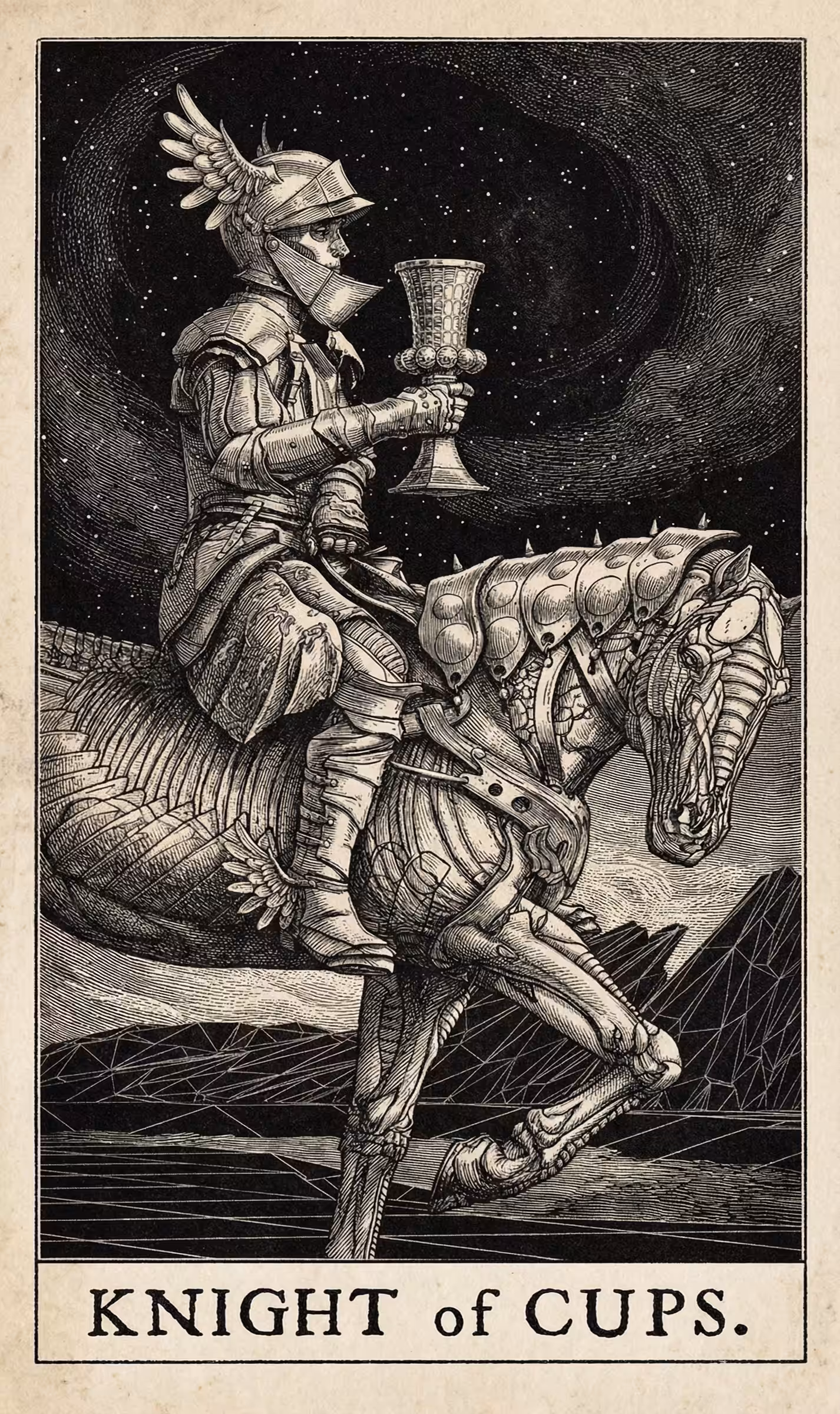 The Fool's Journey: Knight of Cups — Litho