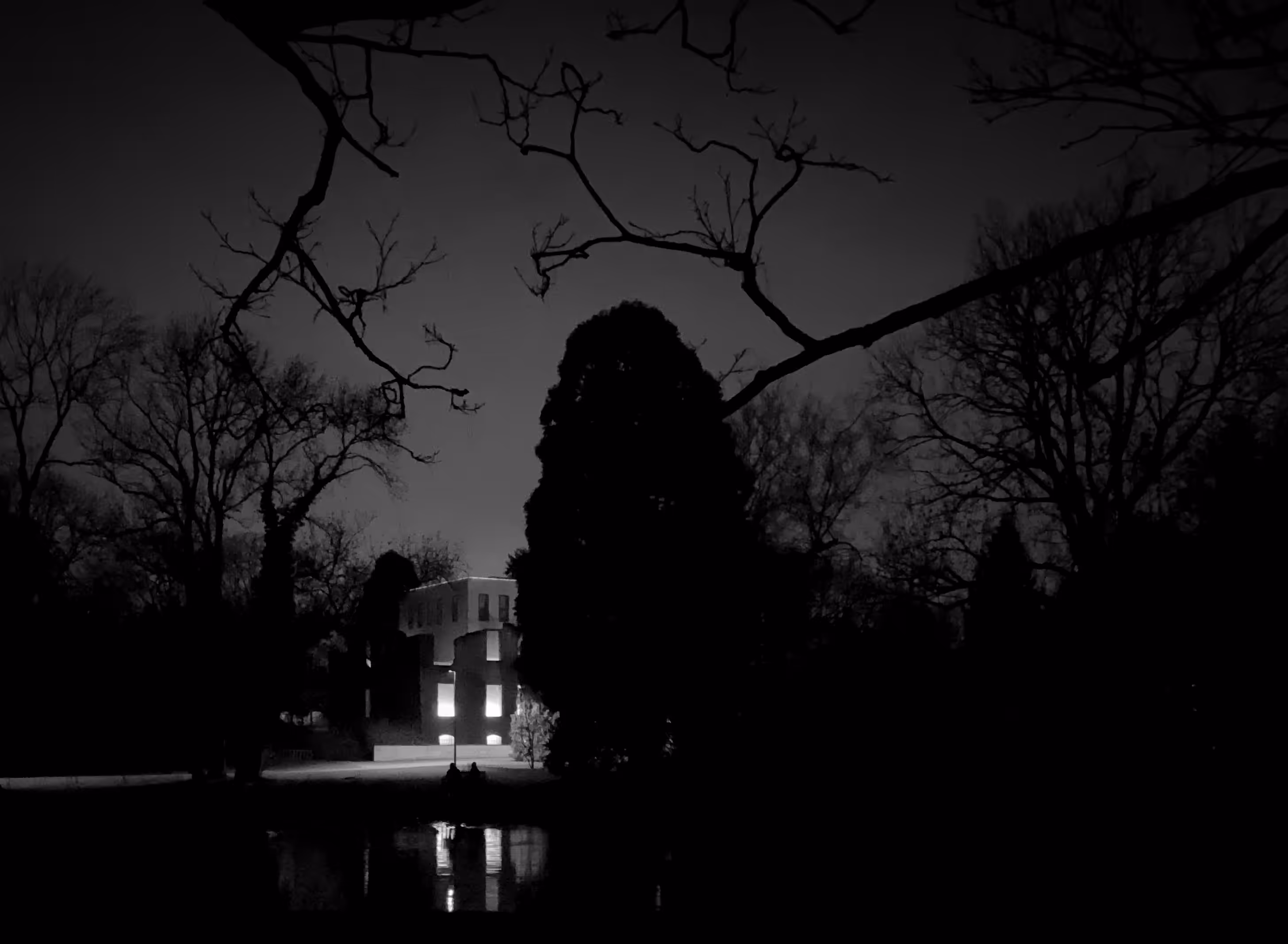 Sitting in the Park at Dusk