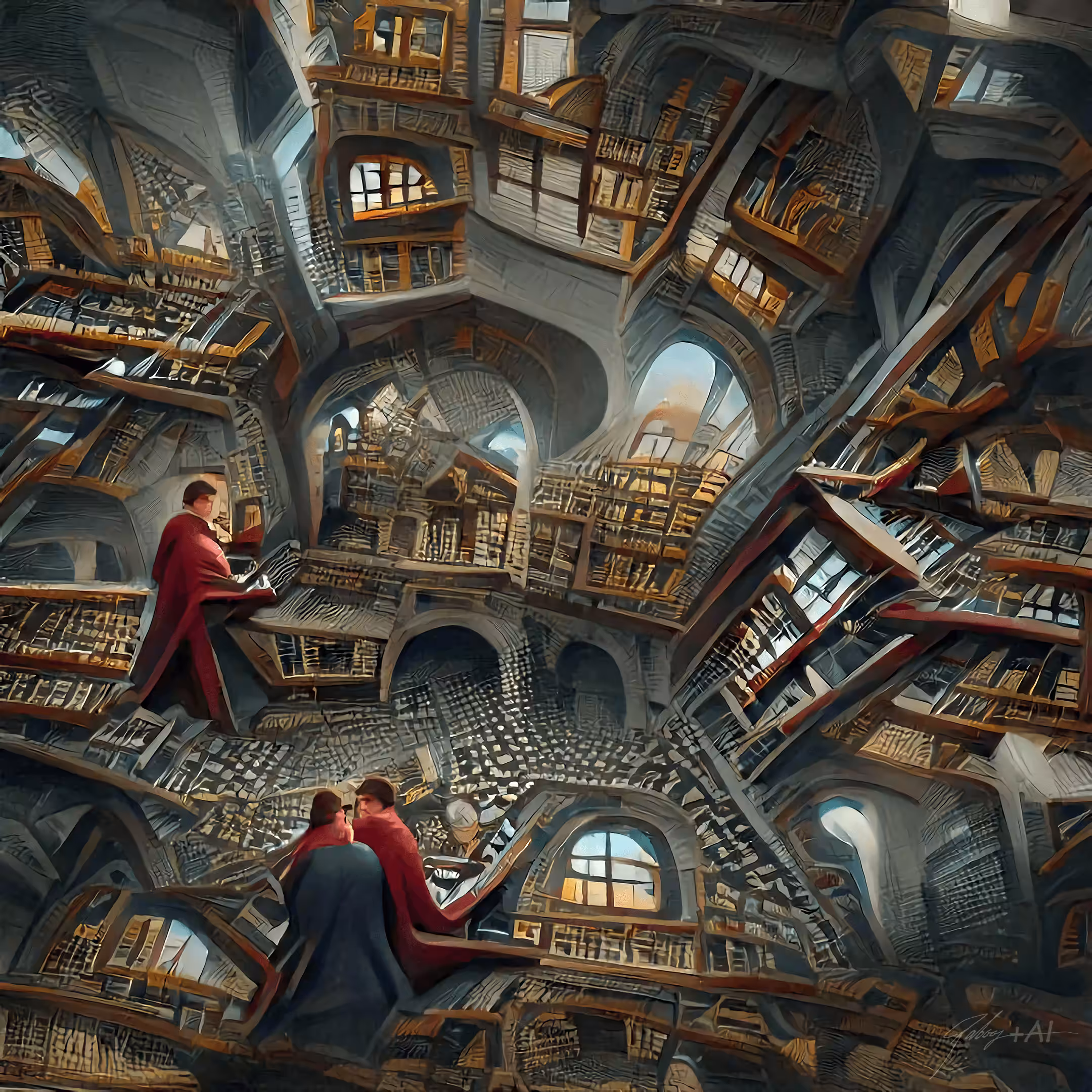 4 dimensional Merovingian library